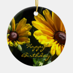 Black Eyed Susans Birthday Julgransprydnad Keramik