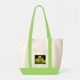 Black Eyed Susans Canvas Pocket Tote Bag Tygkasse