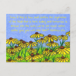 Black Eyed Susans Flowers Vykort