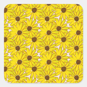 Black Eyed Susan's Fyrkantigt Klistermärke