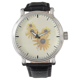 Black Eyed Susans Heart Armbandsur