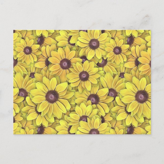 Black Eyed Susans överallt Vykort (Framsida)