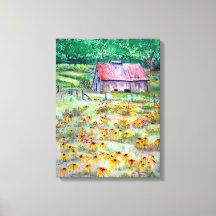 Black-Eyed Susans WildblomBarn Watercolor