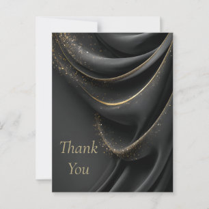 Black Fabric Shimming Guld - tackkort Vykort