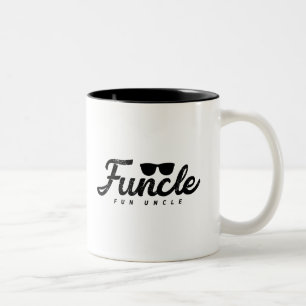 Black Fade brev Funcle Roligt farbror med ögonglas Två-Tonad Mugg