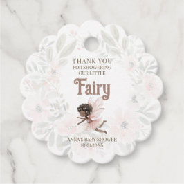 Black Fairy Baby Shower Tack Gåvor Etiketter