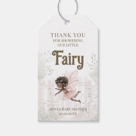 Black Fairy Baby Shower Tack Presentetikett