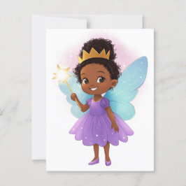 Black Fairy Girl Postcard  Vykort