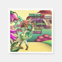 Black Fairy Loely Birthday Pappersservett