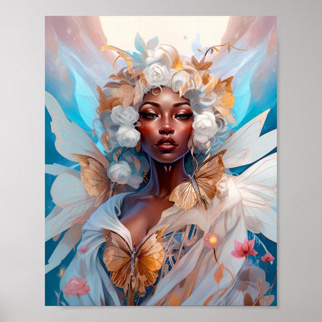 Black Fairy Queen Fantasy Art Poster (Framsidan)