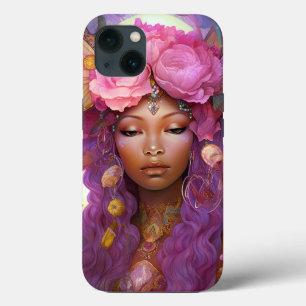 Black Fairy Queen Rosa Lila Fantasy Art