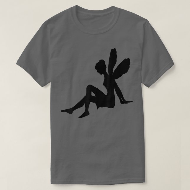 Black Fairy Silhouette T Shirt (Design framsida)