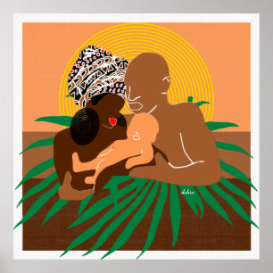 Black Family Brown Kärlek Black Kärlek Poster