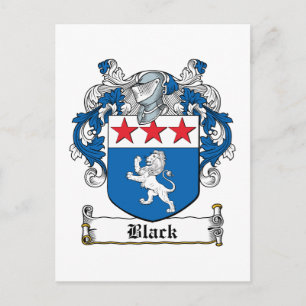 Black Family Crest Vykort