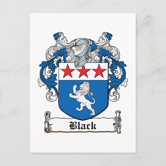 Black Family Crest Vykort (Framsida)