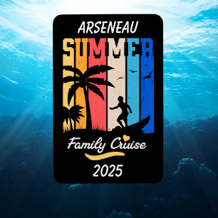 Black Family Cruise Vacation PERSONALIZE Magnet