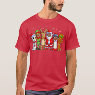 Black Family jul Afro African American Santa T Shirt