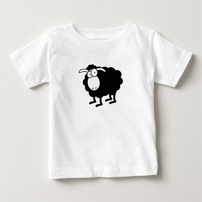 Black får baby T-Shirt (Framsida)