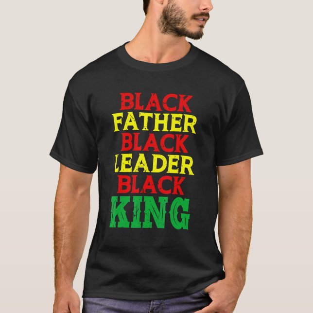 Black Far Black Leader Black Kung Stark Afrika T Shirt (Framsida)