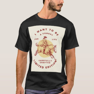Black Färg Anpassningsbar Cowboy T-Shirt