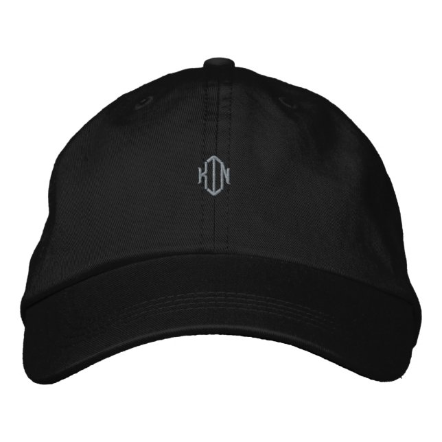 Black Färg Kung Namn tryckte text-Hat-överraskning Broderad Keps (Framsida)