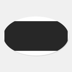 Black Färg Oval Ovalt Klistermärke
