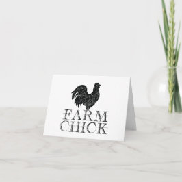 Black Farm Chick med Tupp BLANK Kort