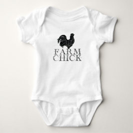 Black Farm Chick med Tupp T Shirt