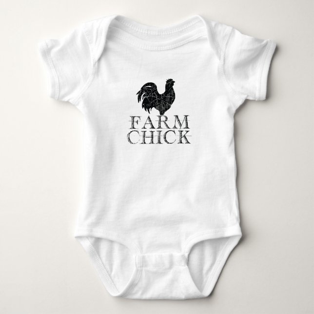 Black Farm Chick med Tupp T Shirt (Framsida)