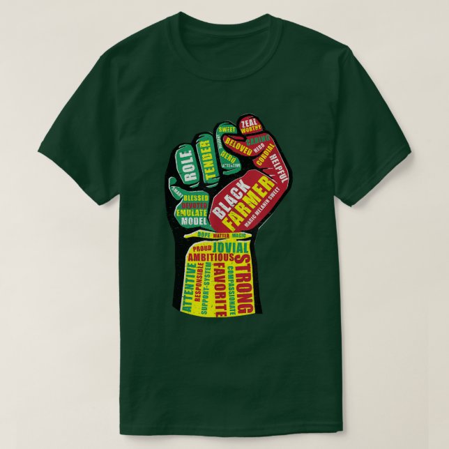 Black Farmer Manar Black History Month T Shirt (Design framsida)