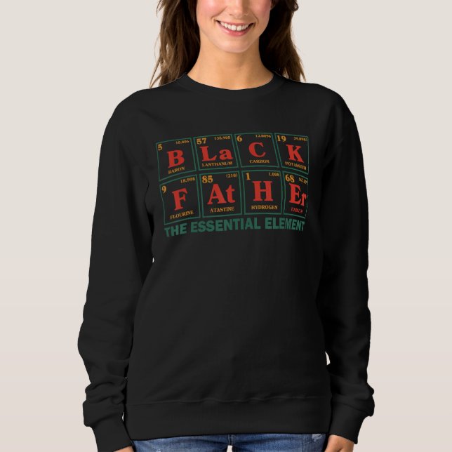 Black Father Essential Element Father's Day T Shirt (Framsida)