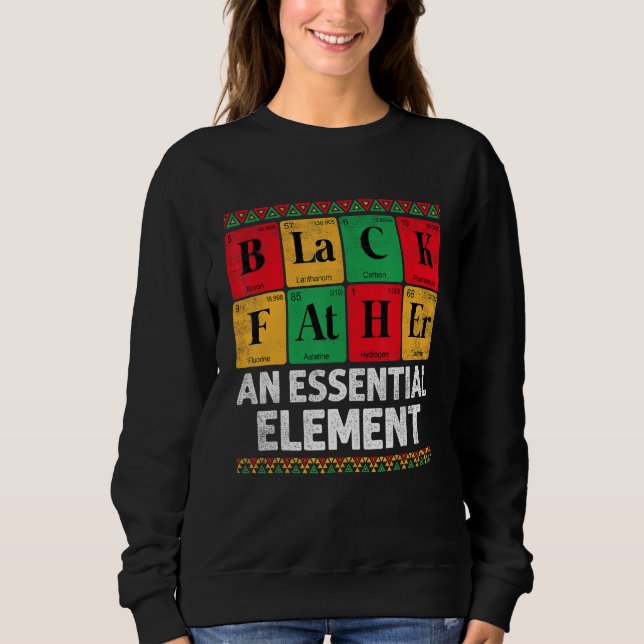 Black Father The Essential Element Father s Day  D T Shirt (Framsida)