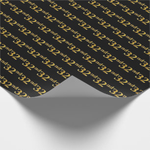 Black, Faux Guld 32:a (30:e) händelsen Presentpapper