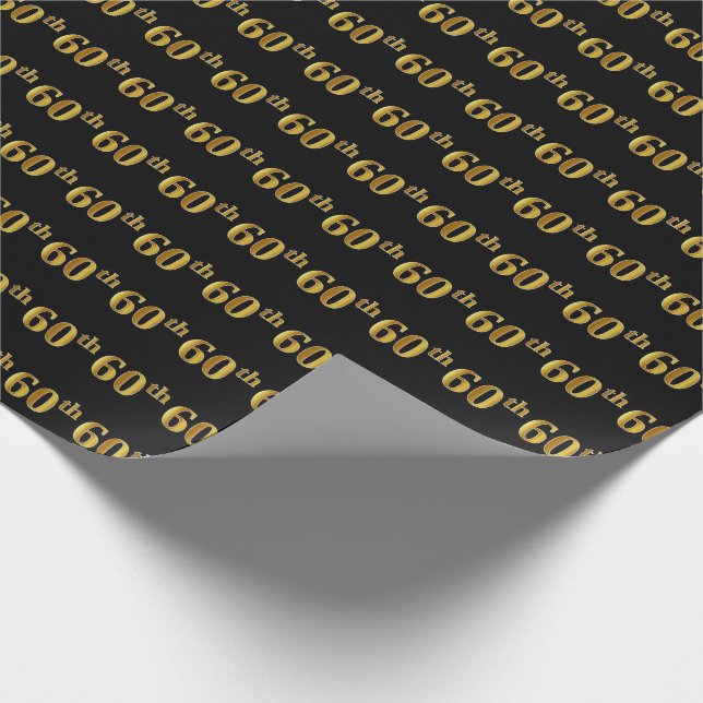 Black, Faux Guld 60:e (sextionde) händelsen Presentpapper (Hörn)