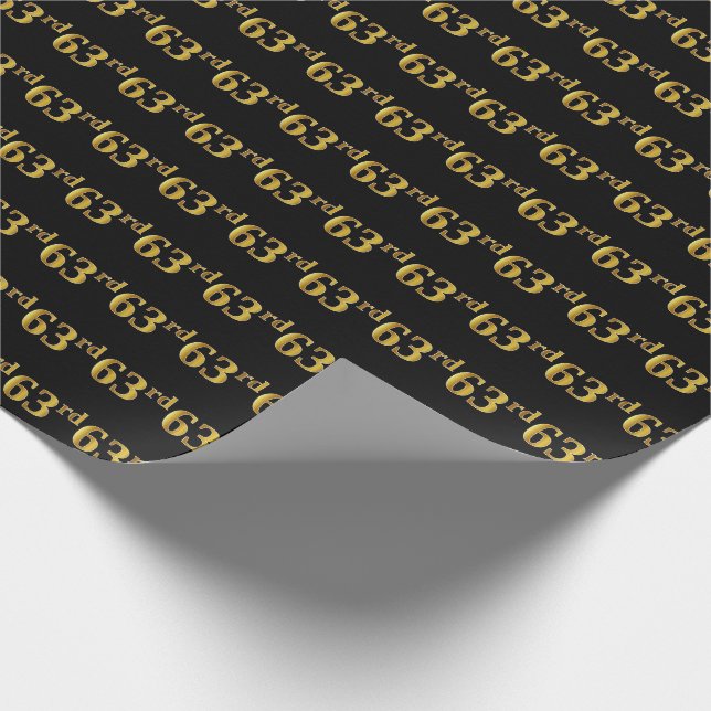 Black, Faux Guld 63:e (sextiotredje) händelsen Presentpapper (Hörn)