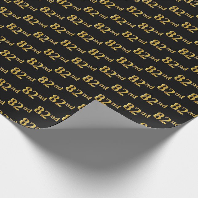 Black, Faux Guld 82:a (åttiosekunders) händelsen Presentpapper (Hörn)