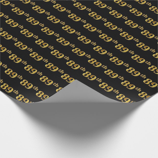 Black, Faux Guld 89:e (89:e) händelsen Presentpapper (Hörn)