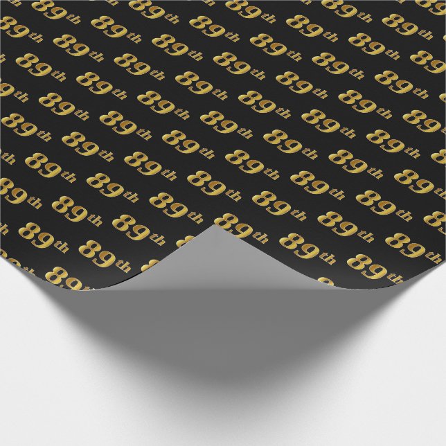 Black, Faux Guld 89:e (89:e) händelsen Presentpapper (Hörn)