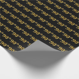 Black, Faux Guld 90:e (Ninetieth)-händelse Presentpapper