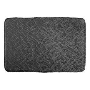 Black Faux Leather Luxurious Bath Mat Badrumsmatta
