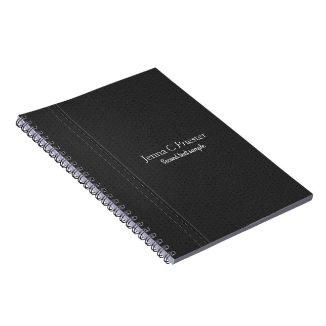 Black Faux Leather struktur Anteckningsbok (Högra Sidan)