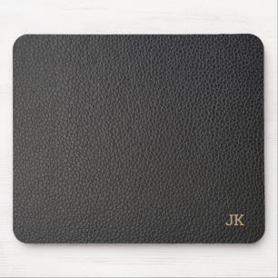 Black Faux Leather Struktur Musmatta