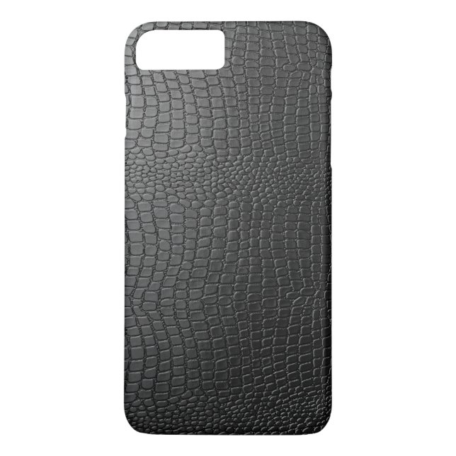 Black Faux Snakeskin Mönster Case-Mate iPhone Skal (Baksida)