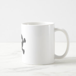 Black Felt Skull Kaffemugg