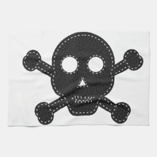 Black Felt Skull Kökshandduk