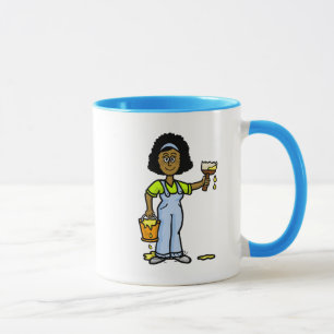 Black Female House Painter Namn Mugg