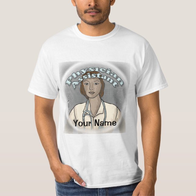 Black Female Physician Assistant T Shirt (Framsida)