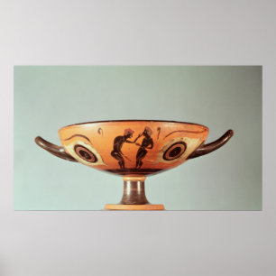 Black figur kylix, c.580-525 BC Poster
