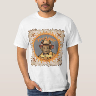 Black Firefighter T Shirt