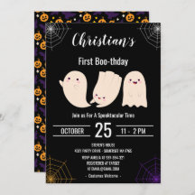 Black First Boo-thday Anpassningsbar Halloween Bir